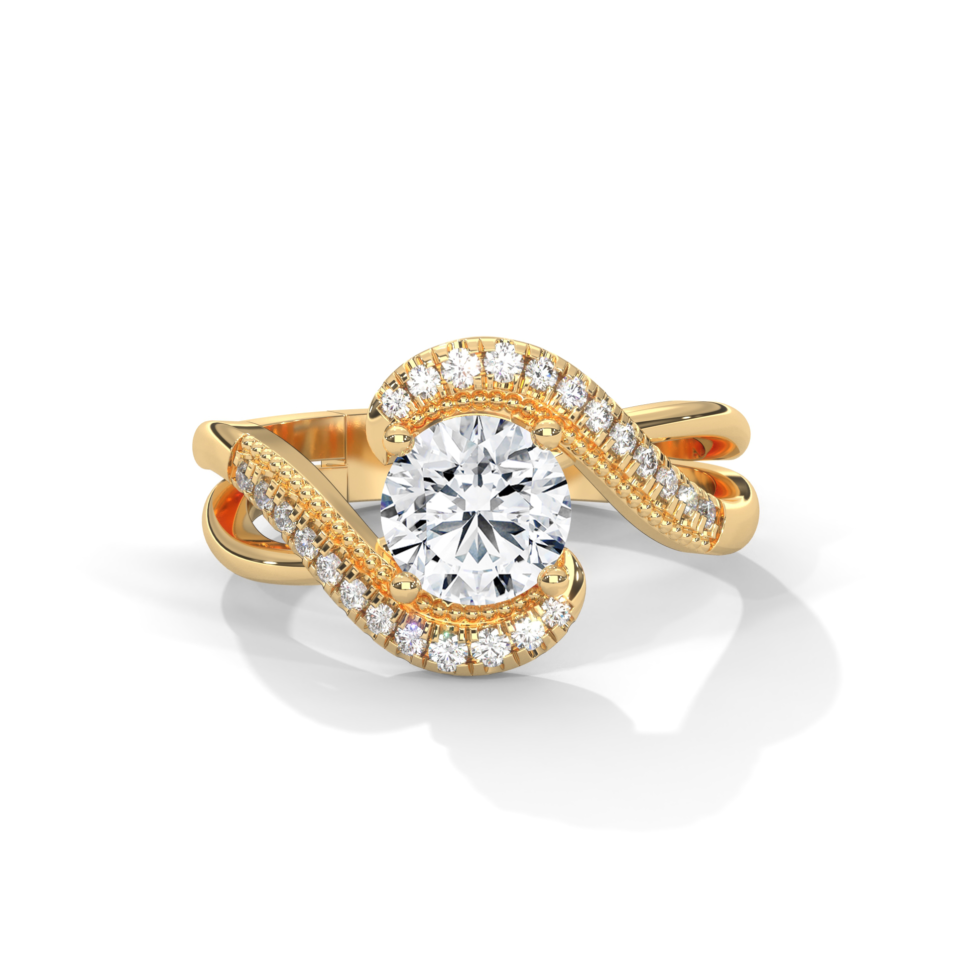 Modern Halo Diamond Ring - Image 2