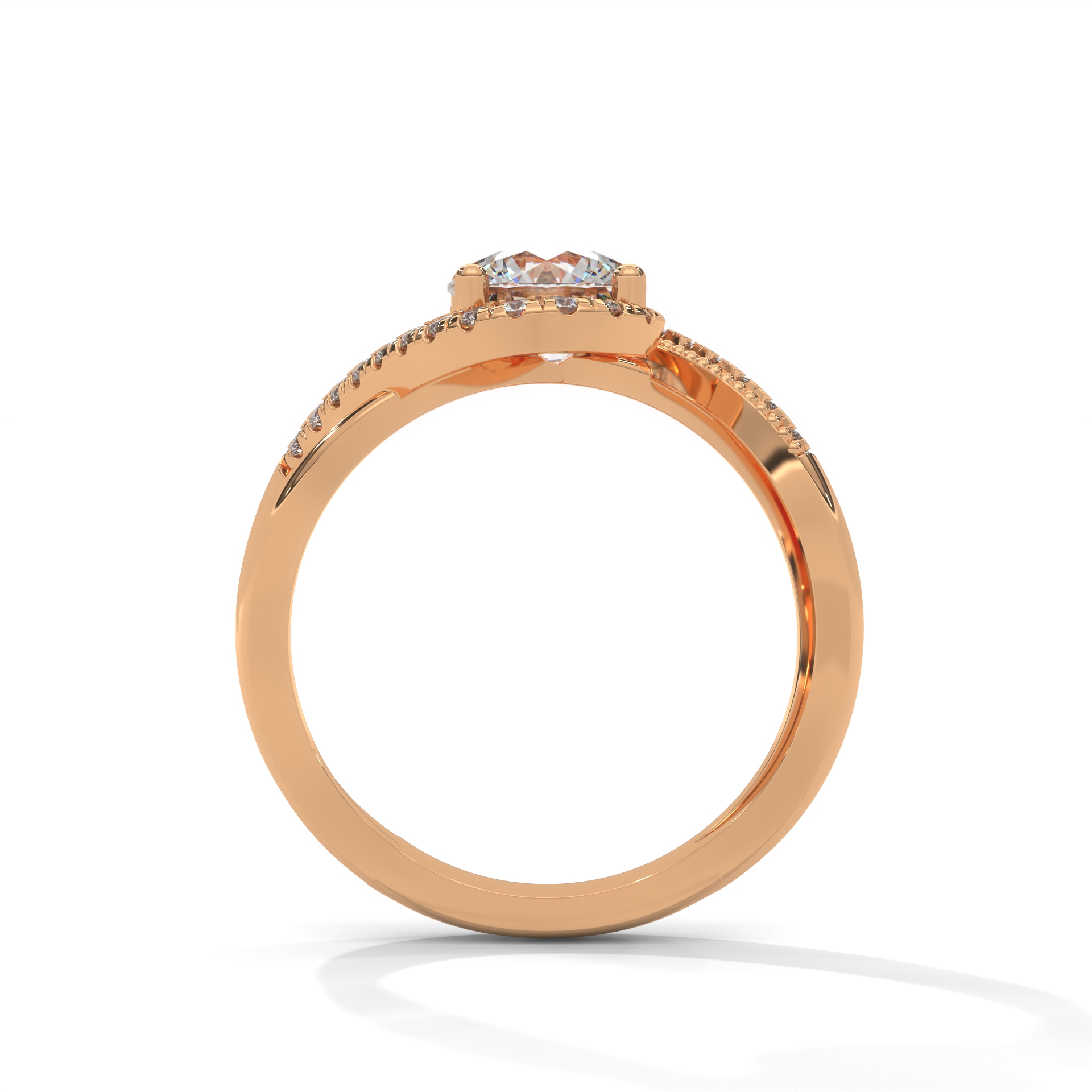 Modern Halo Diamond Ring - Image 5