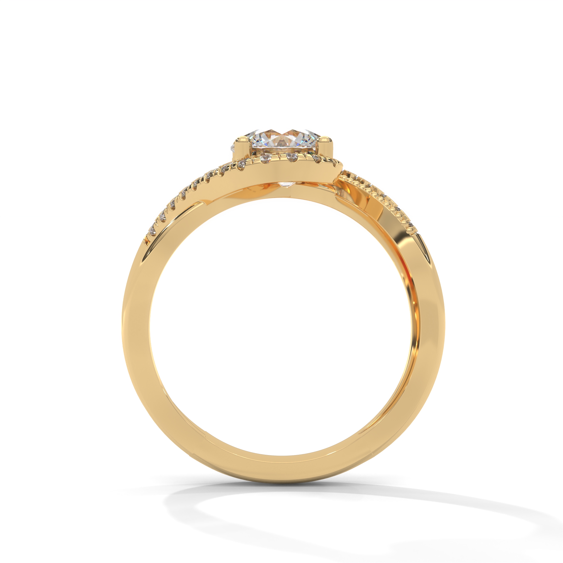 Modern Halo Diamond Ring - Image 3