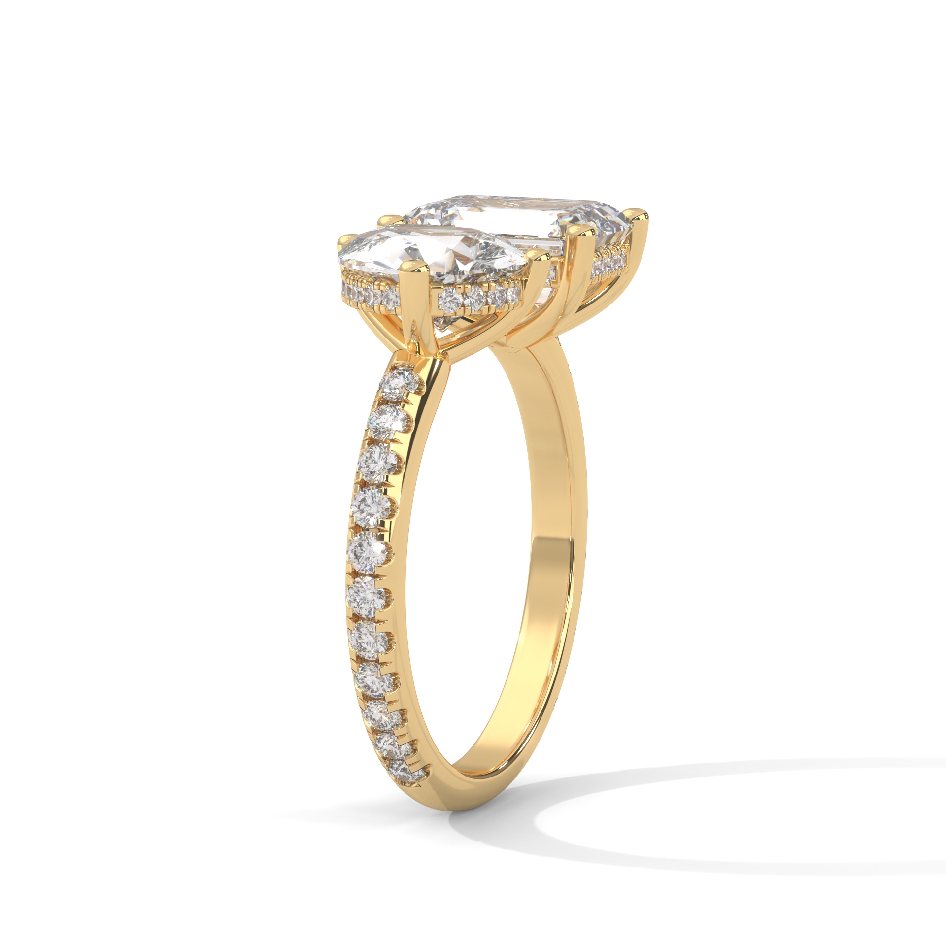 Dual Shape Solitaire Diamond Ring - Image 8