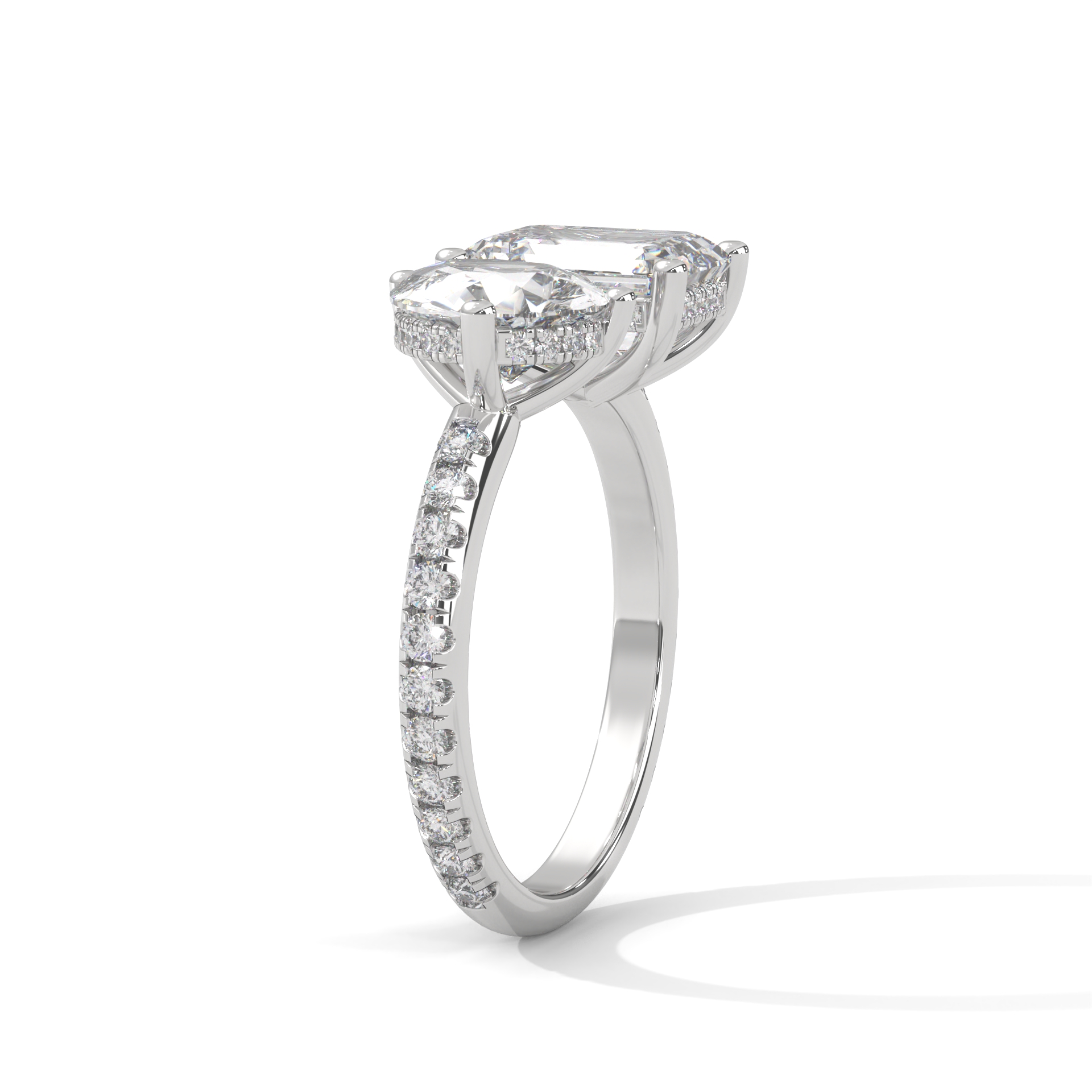 Dual Shape Solitaire Diamond Ring - Image 9
