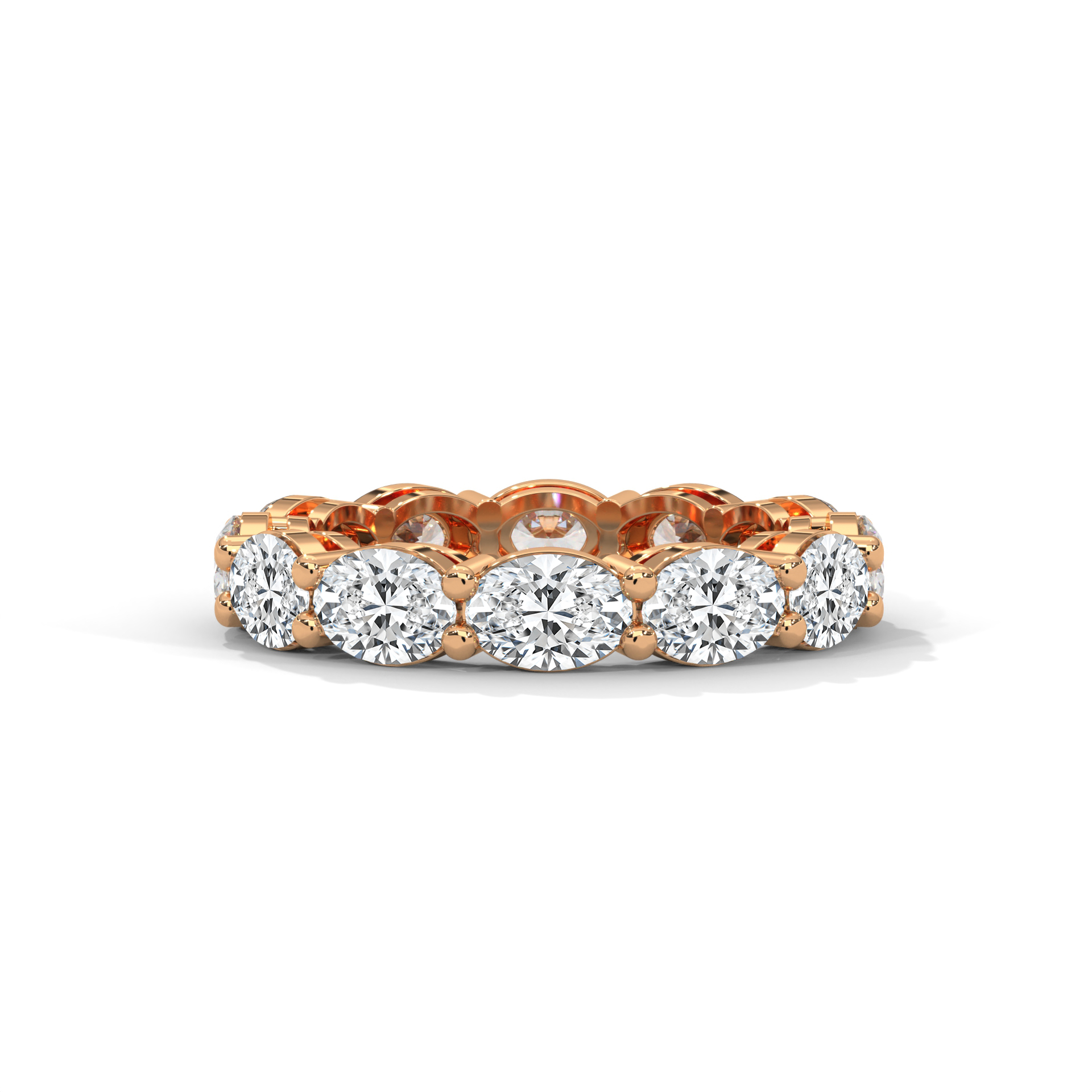 Oval Cut Diamond Band Ring - Image 3