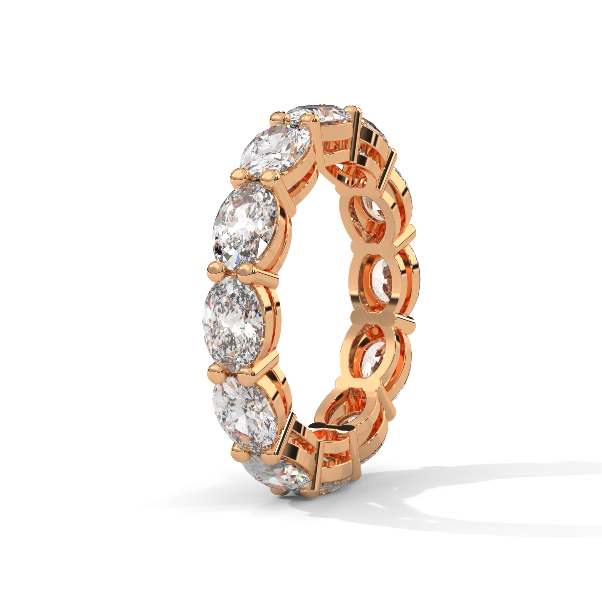 Oval Cut Diamond Band Ring - Image 6