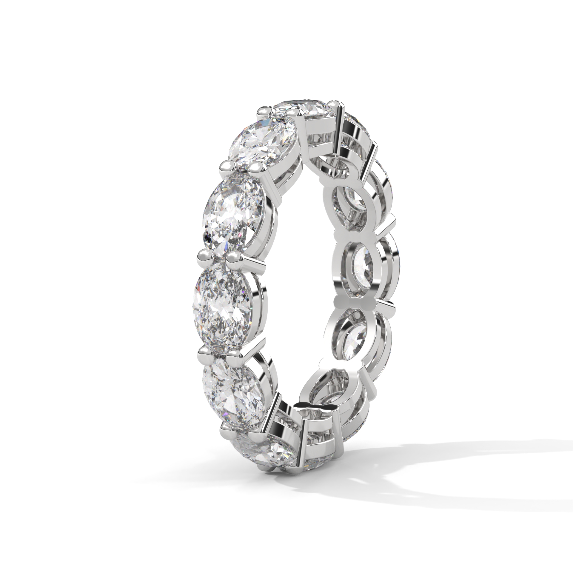 Oval Cut Diamond Band Ring - Image 7