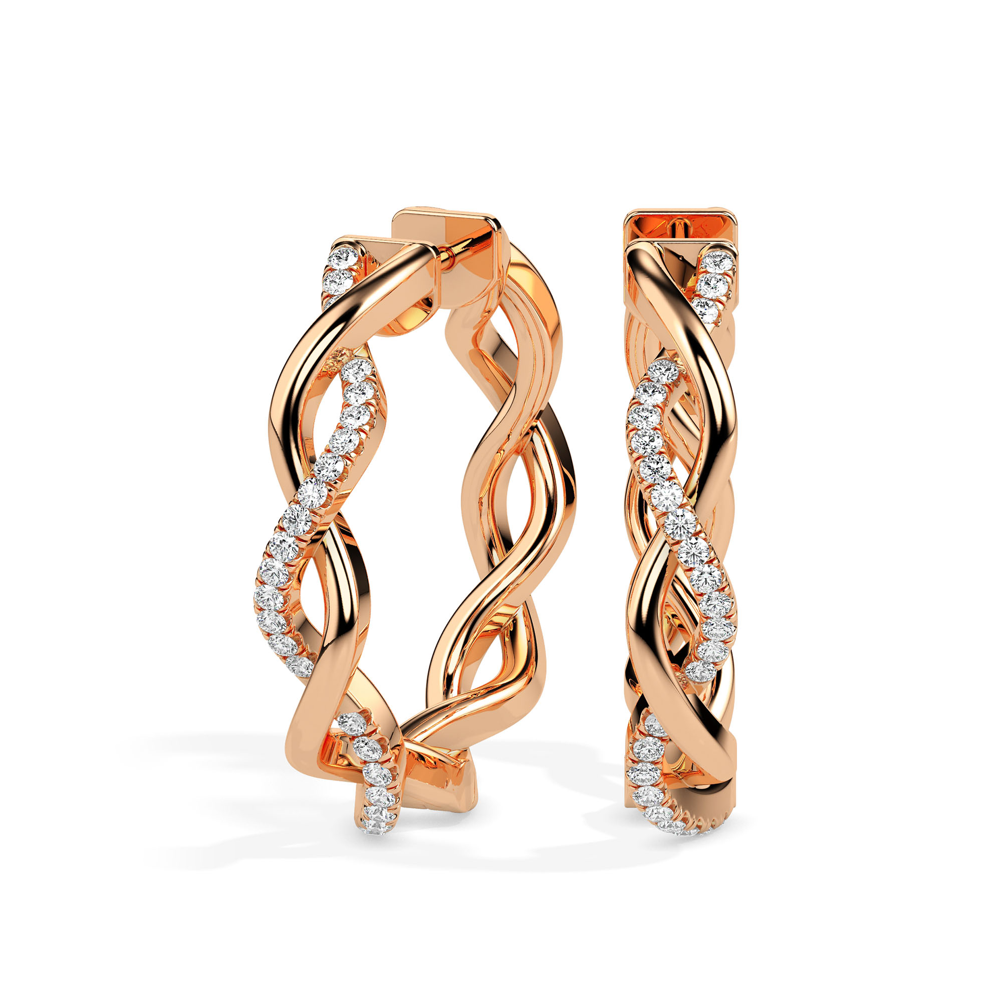 Diamond Earrings (Design Code 17018) - Image 3