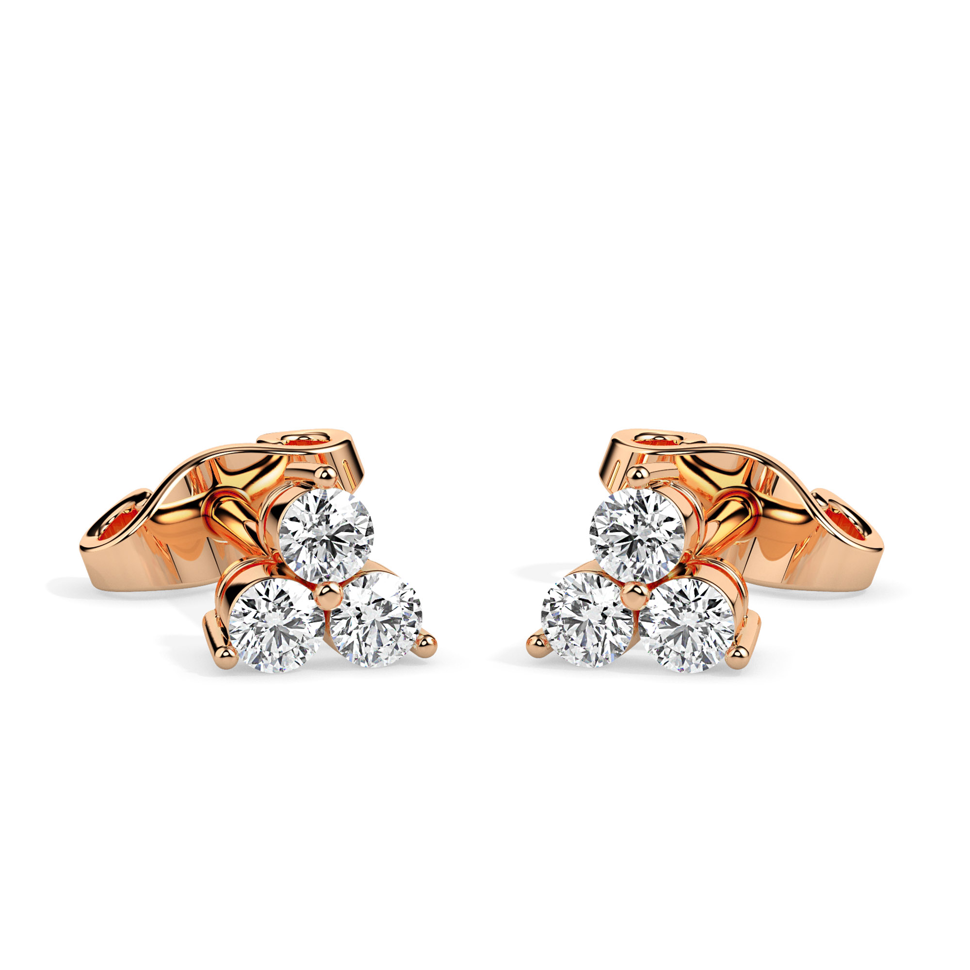 Diamond Earrings (Design Code 17053) - Image 4
