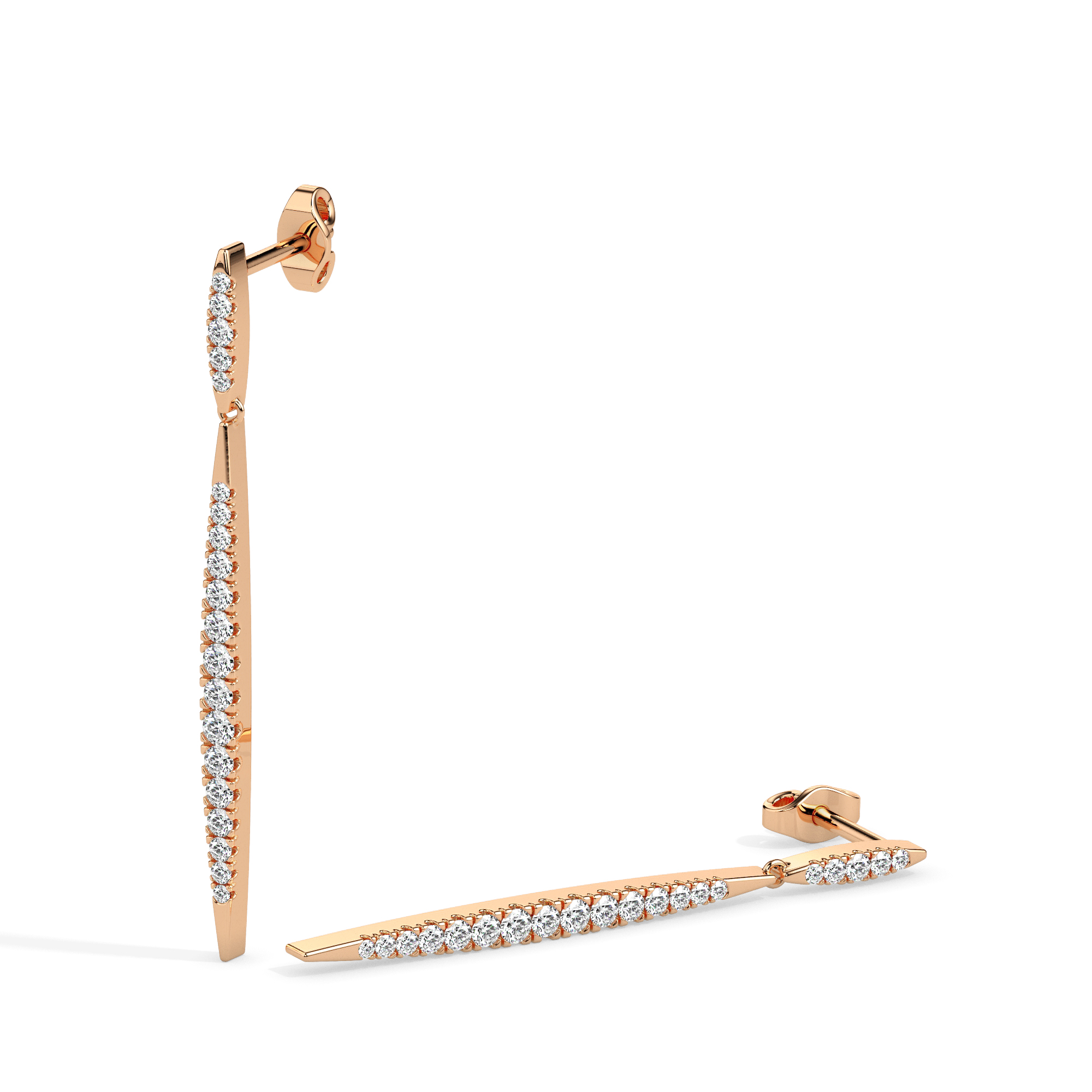 Diamond Earrings (Design Code 17081) - Image 5