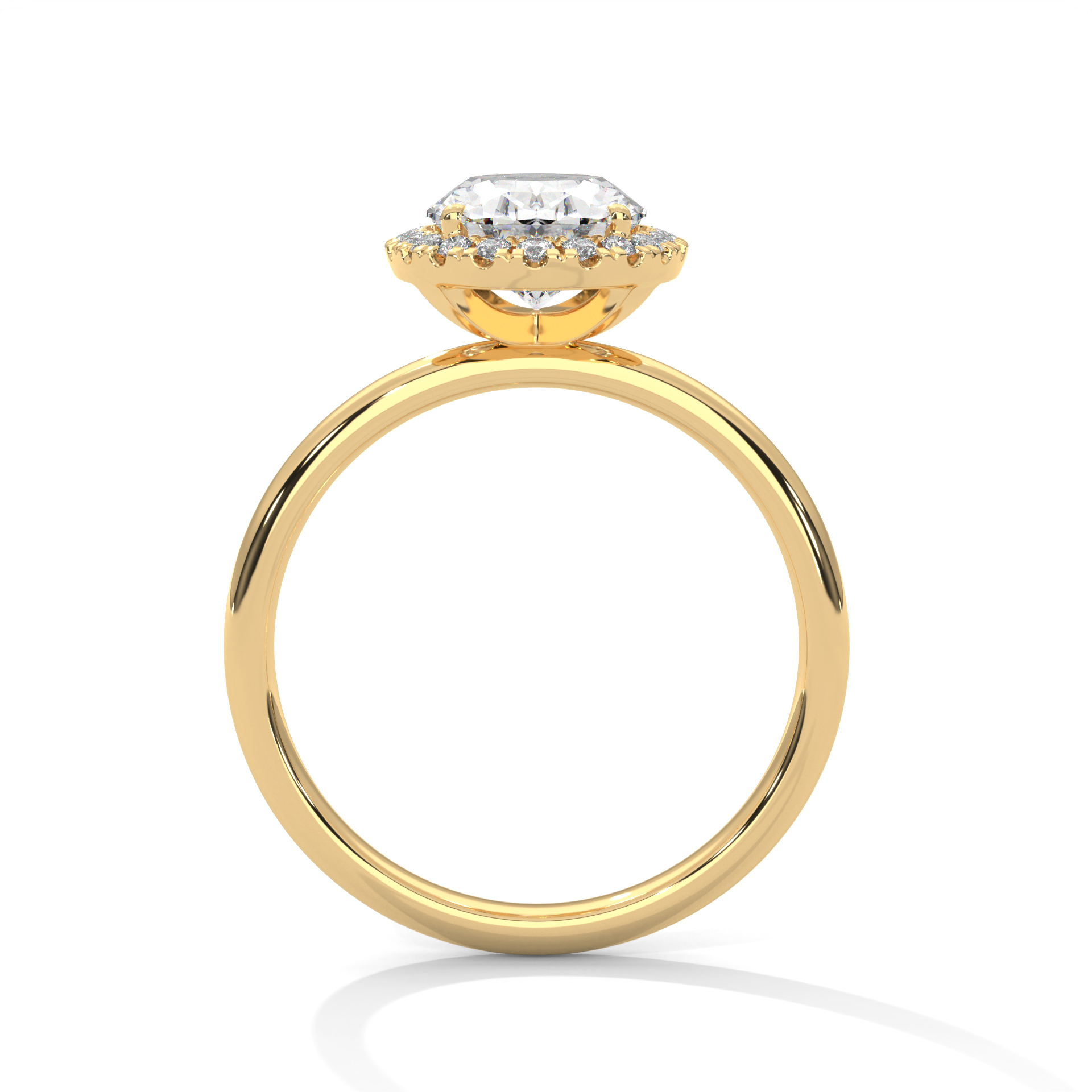 Oval Halo Diamond Ring (RC-0825-045) - Image 9