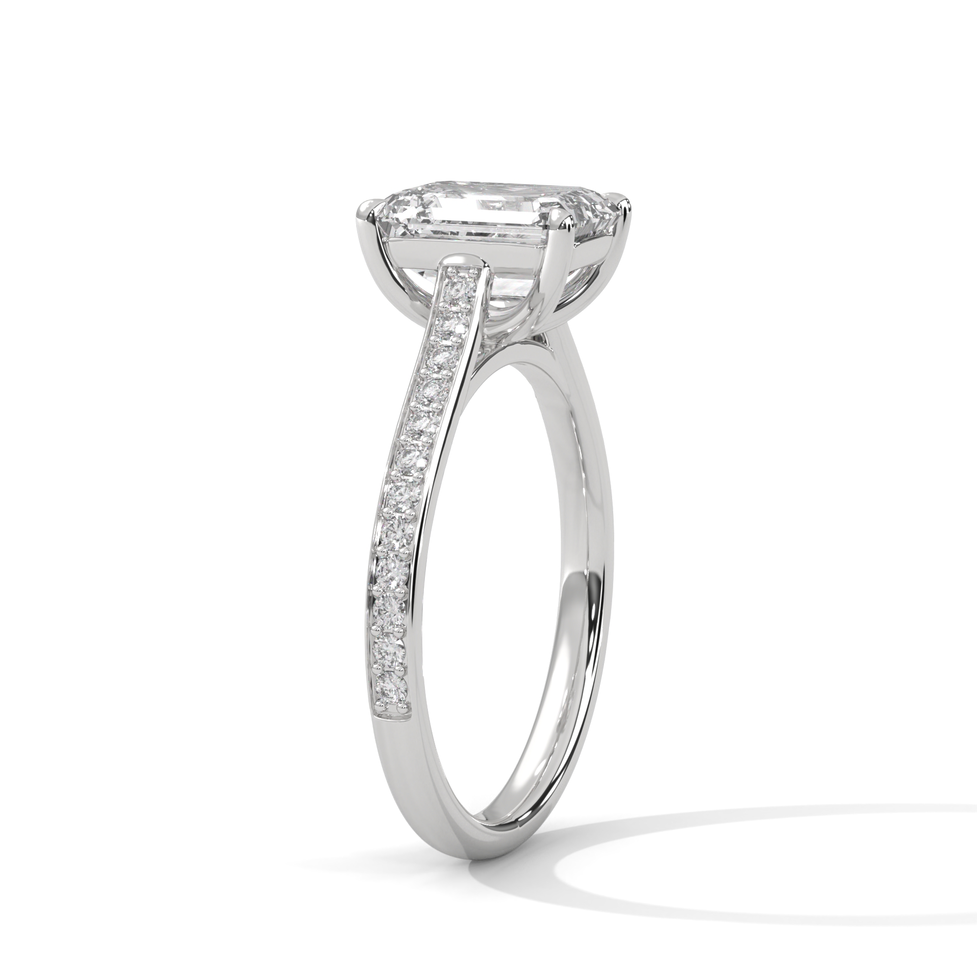 Emerald Cut Diamond Halo Ring – RC-0825-047 - Image 5