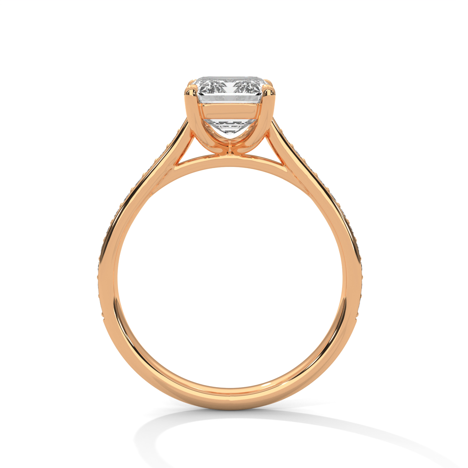 Emerald Cut Diamond Halo Ring – RC-0825-047 - Image 6