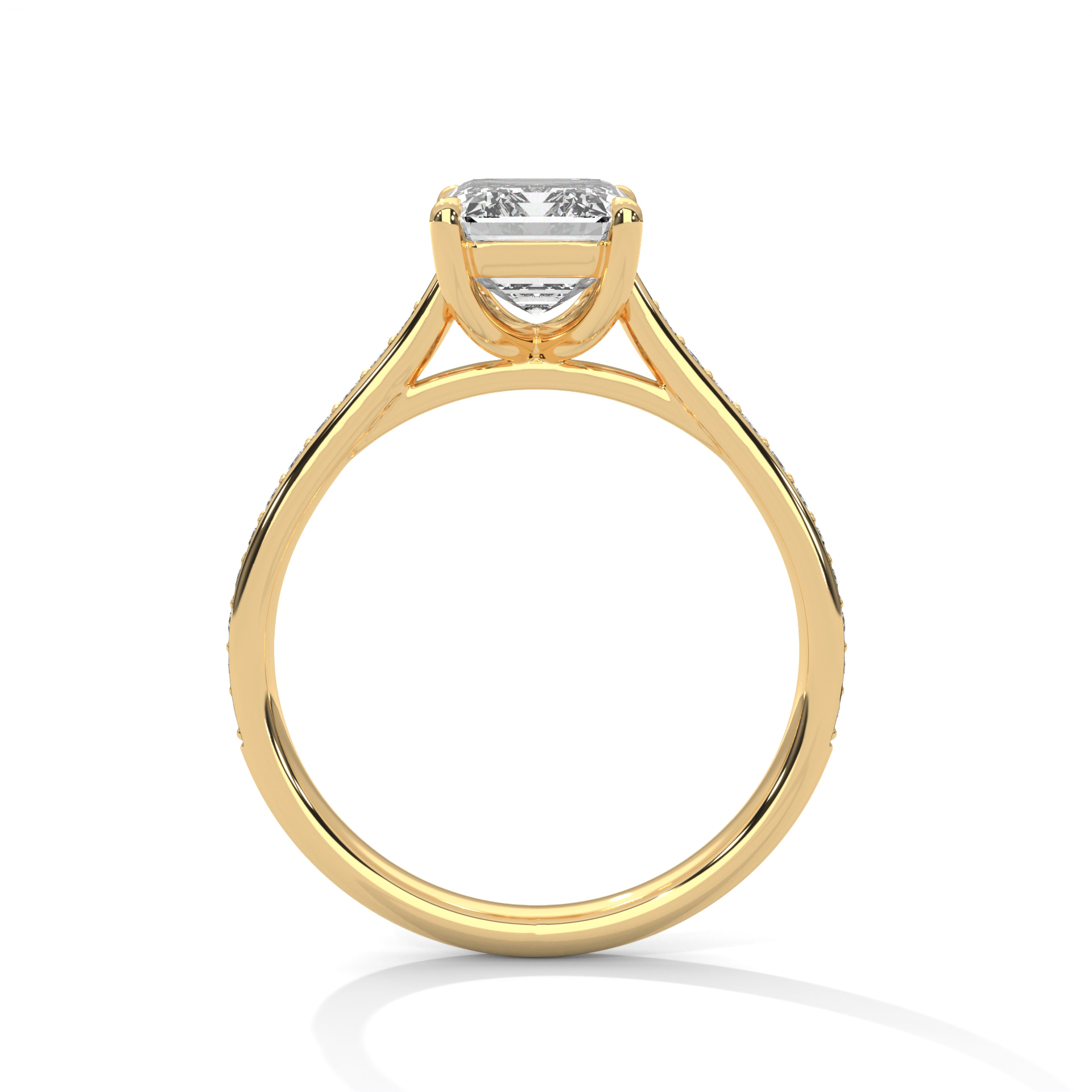 Emerald Cut Diamond Halo Ring – RC-0825-047 - Image 7