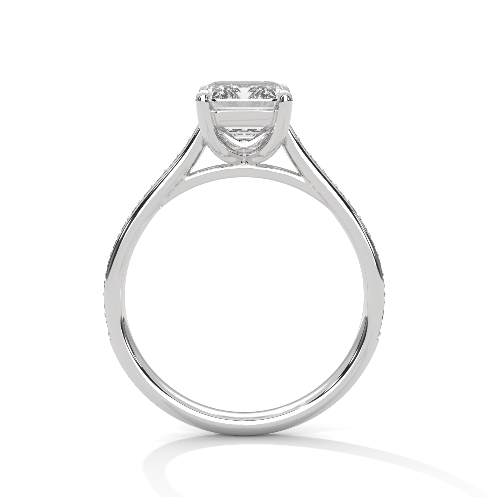 Emerald Cut Diamond Halo Ring – RC-0825-047 - Image 8