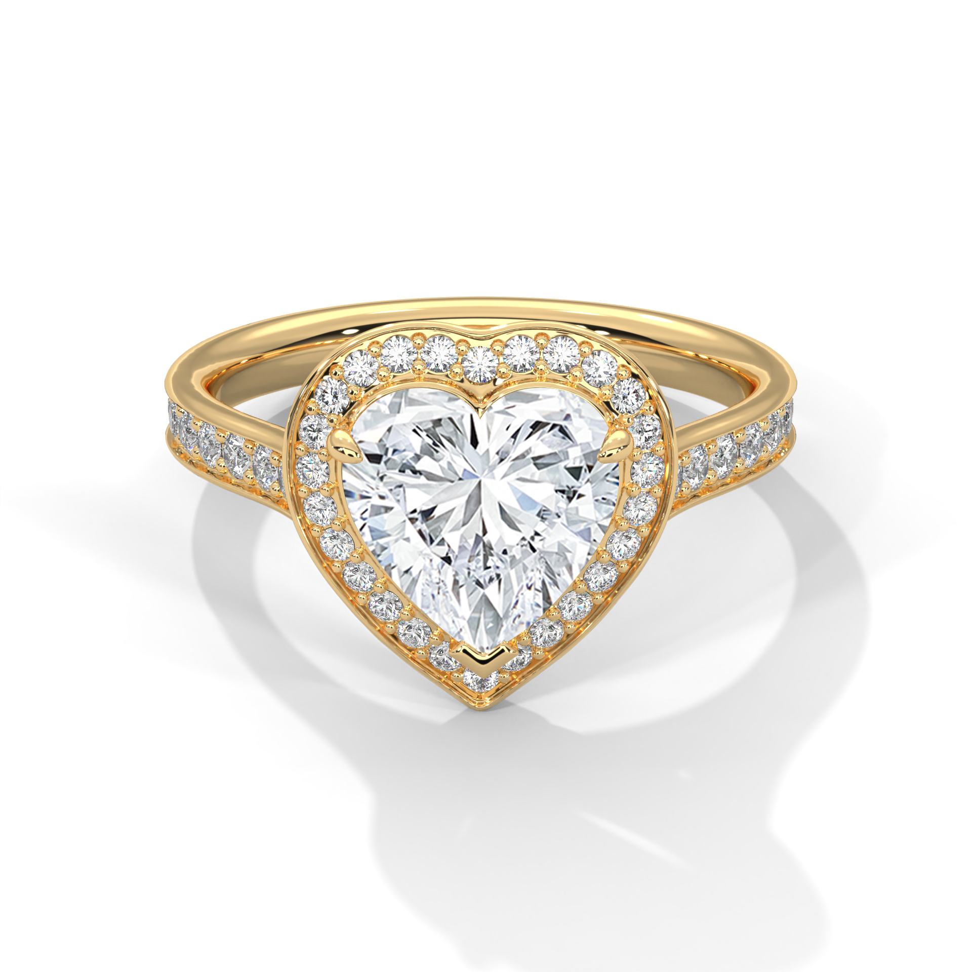 Heart Halo Diamond Ring (RC-0825-050) - Image 3