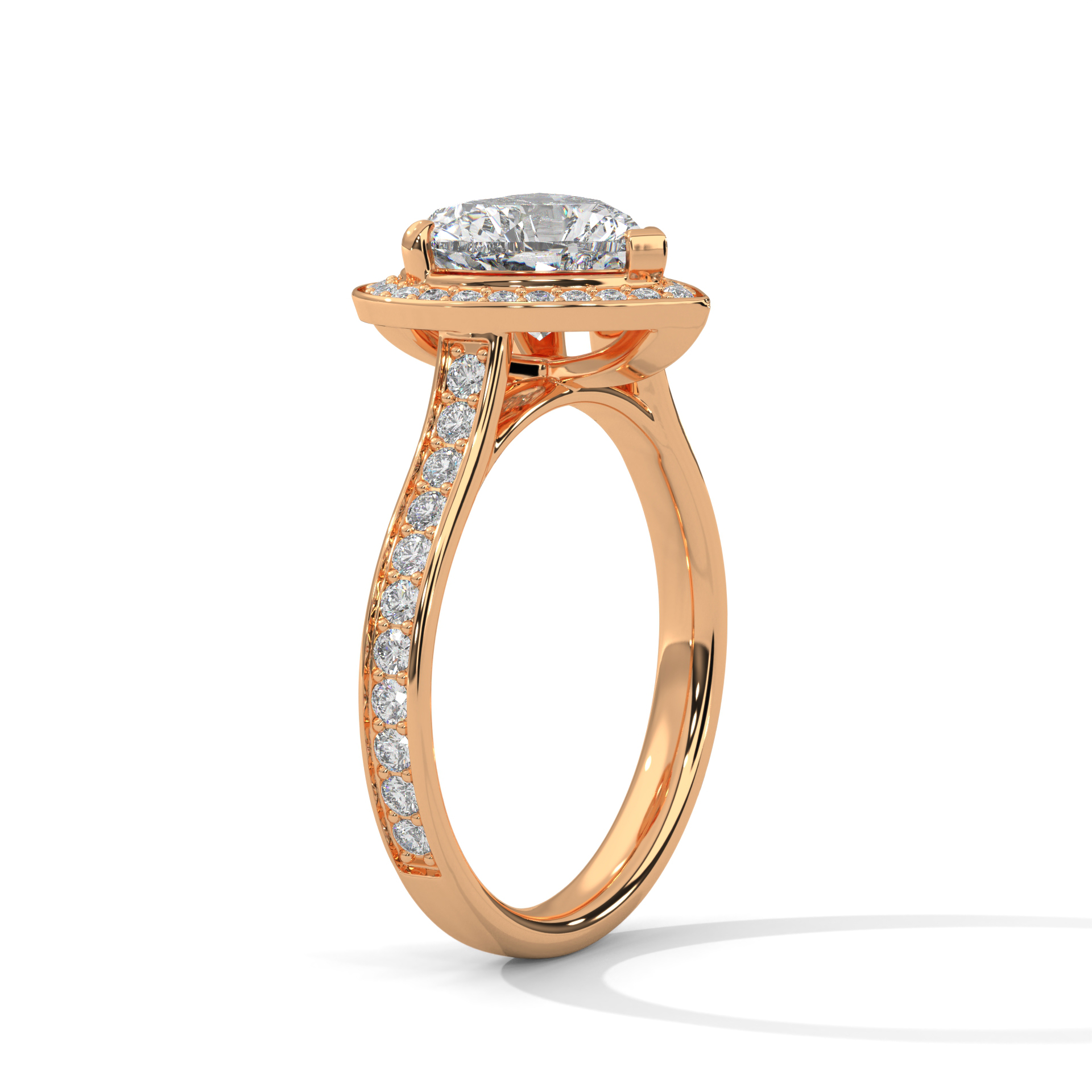 Heart Halo Diamond Ring (RC-0825-050) - Image 5