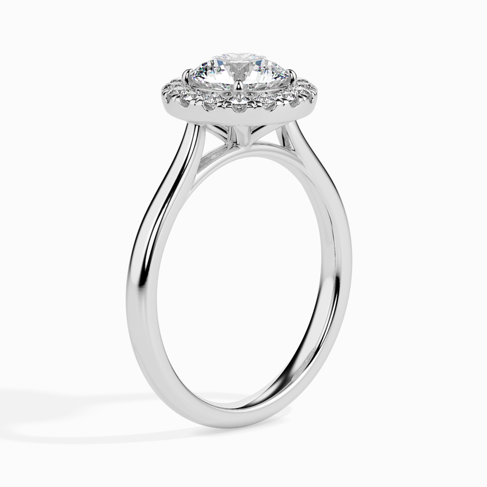 Round Cut Diamond Halo Ring