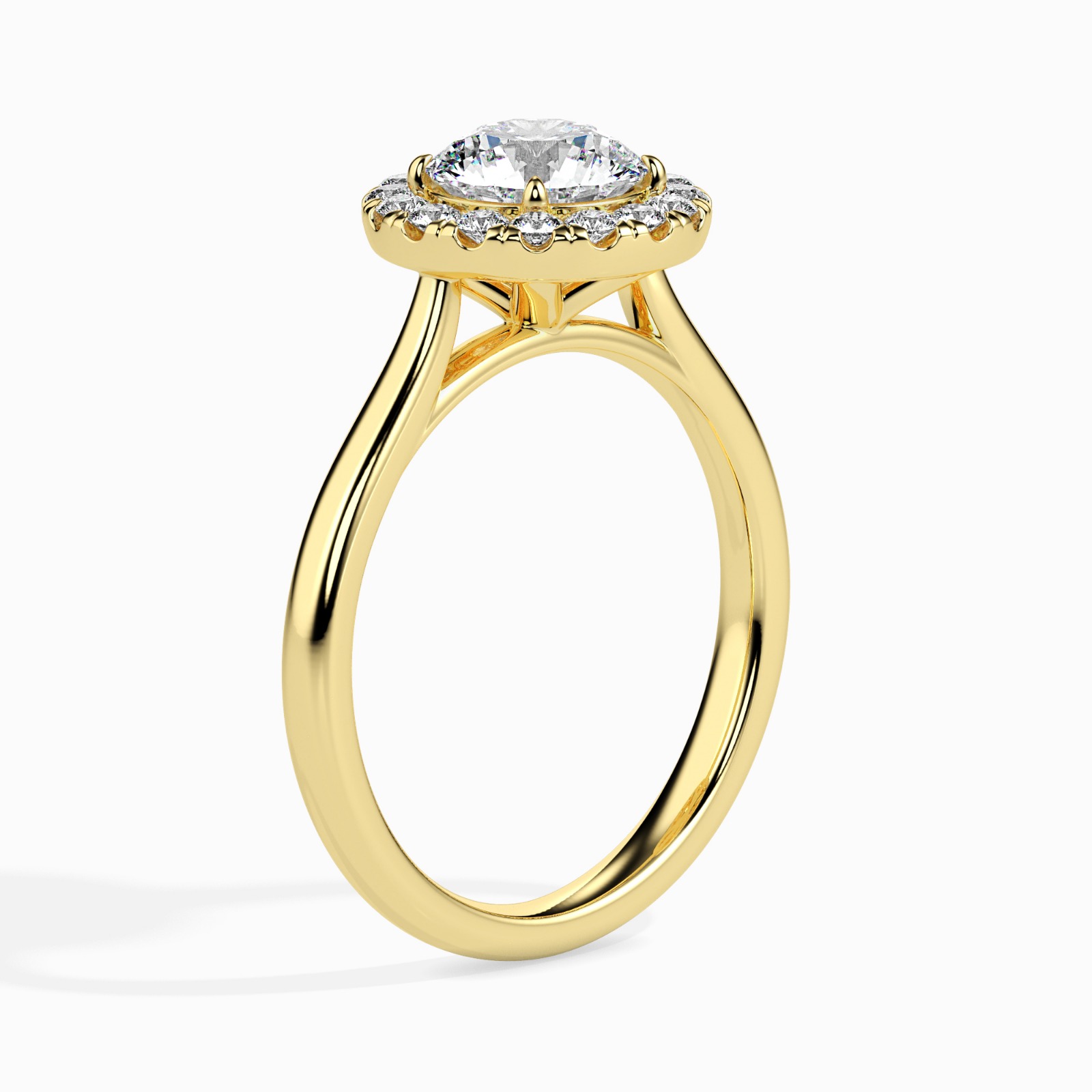 Round Cut Diamond Halo Ring - Image 7