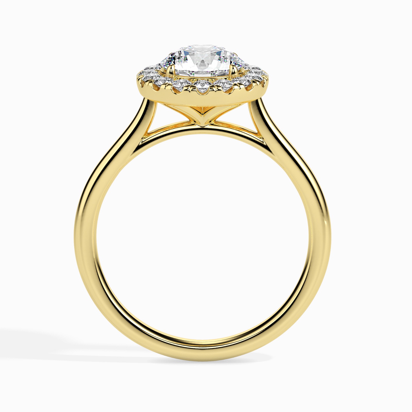 Round Cut Diamond Halo Ring - Image 6